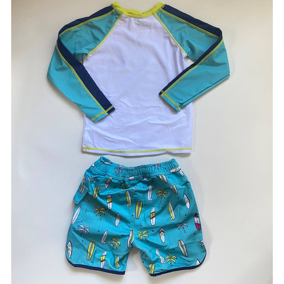 NWT Sovereign Code Boys Joy Ride Boards & Palms Top & Bottom Rash Guard Set (4) - Picture 3 of 12